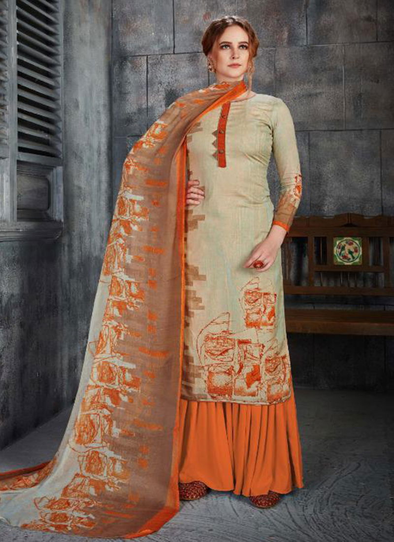 Jennifer Pure Cambric Designer Printed Party Wear Plazzo Suit Collection 189-001-008